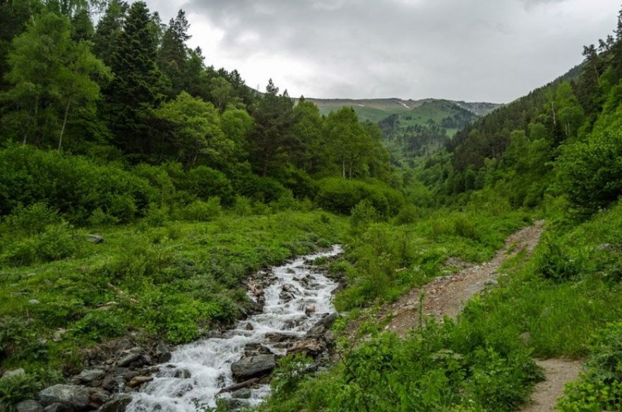 Баритовый водопад Архыз